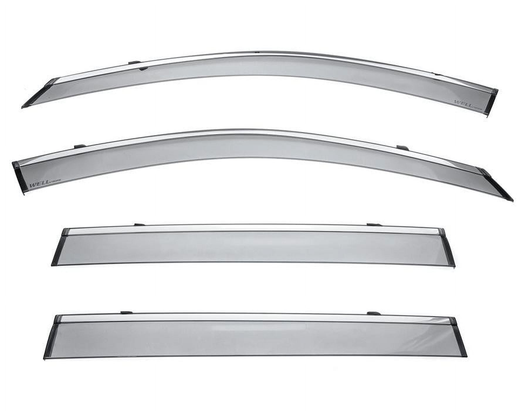 Wellvisors Side Window Visors Wind Deflectors Rain Guard With Chrome