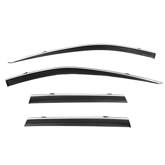 Wellvisors Side Window Visors Wind Deflectors Rain Guard With Chrome Trim for 2021 2022 2023 2024 Nissan Rogue 3-847NS027