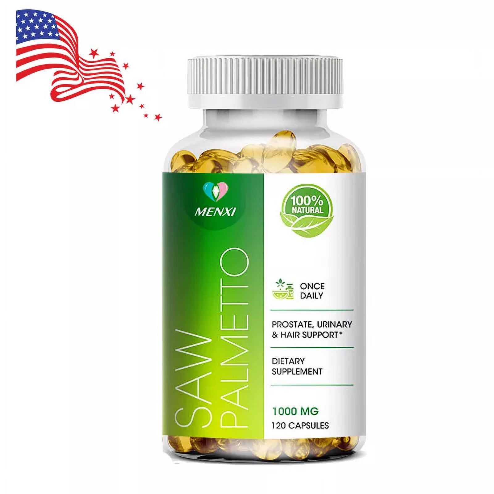 2 Bottles Saw Palmetto 540mg Capsules - 500 Caps Each, Supports Prostate & Urinary Health For Men
