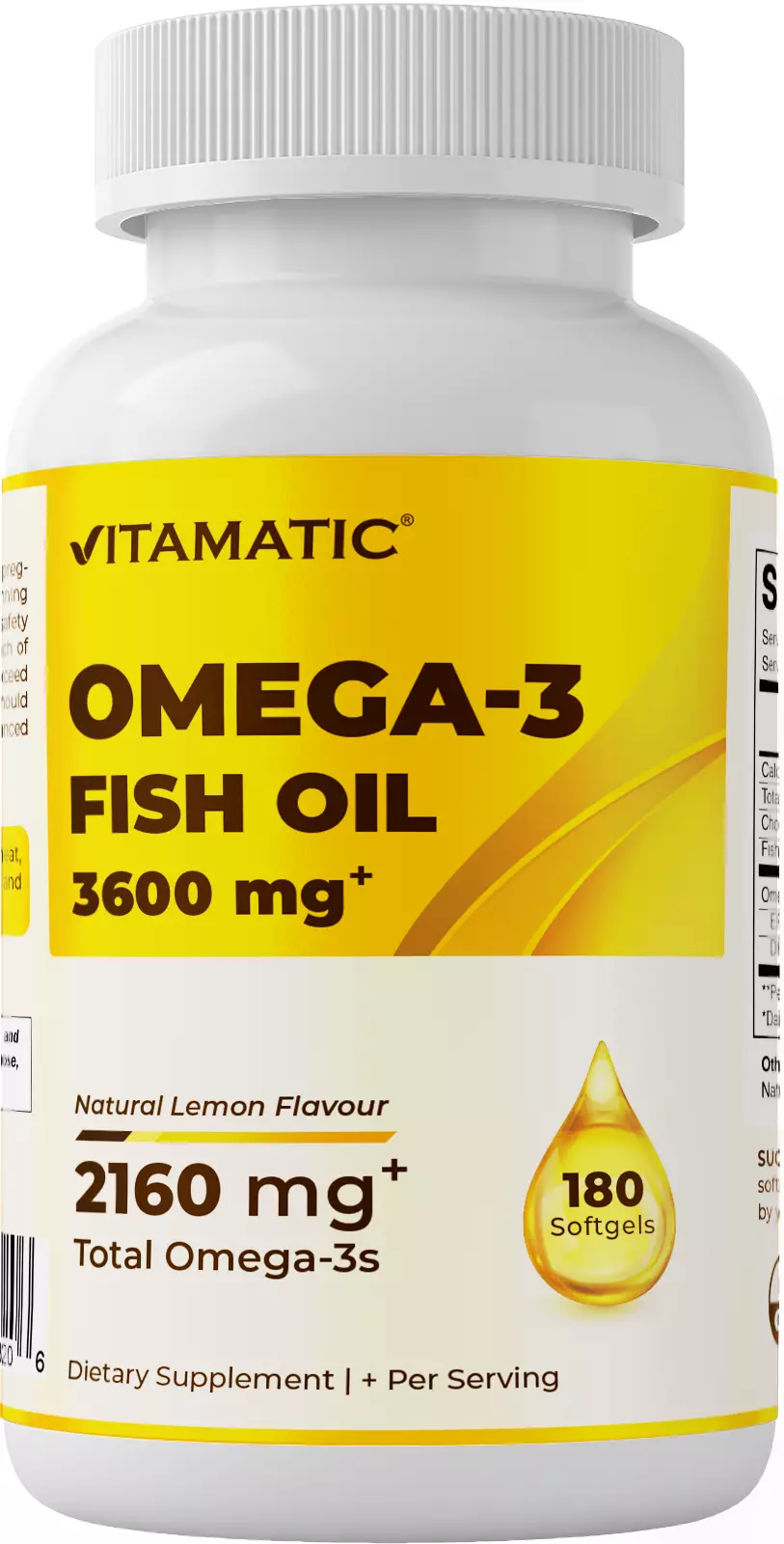 Wellvita Vitamatic Triple Strength Omega 3 Fish Oil 3600mg Per Serving