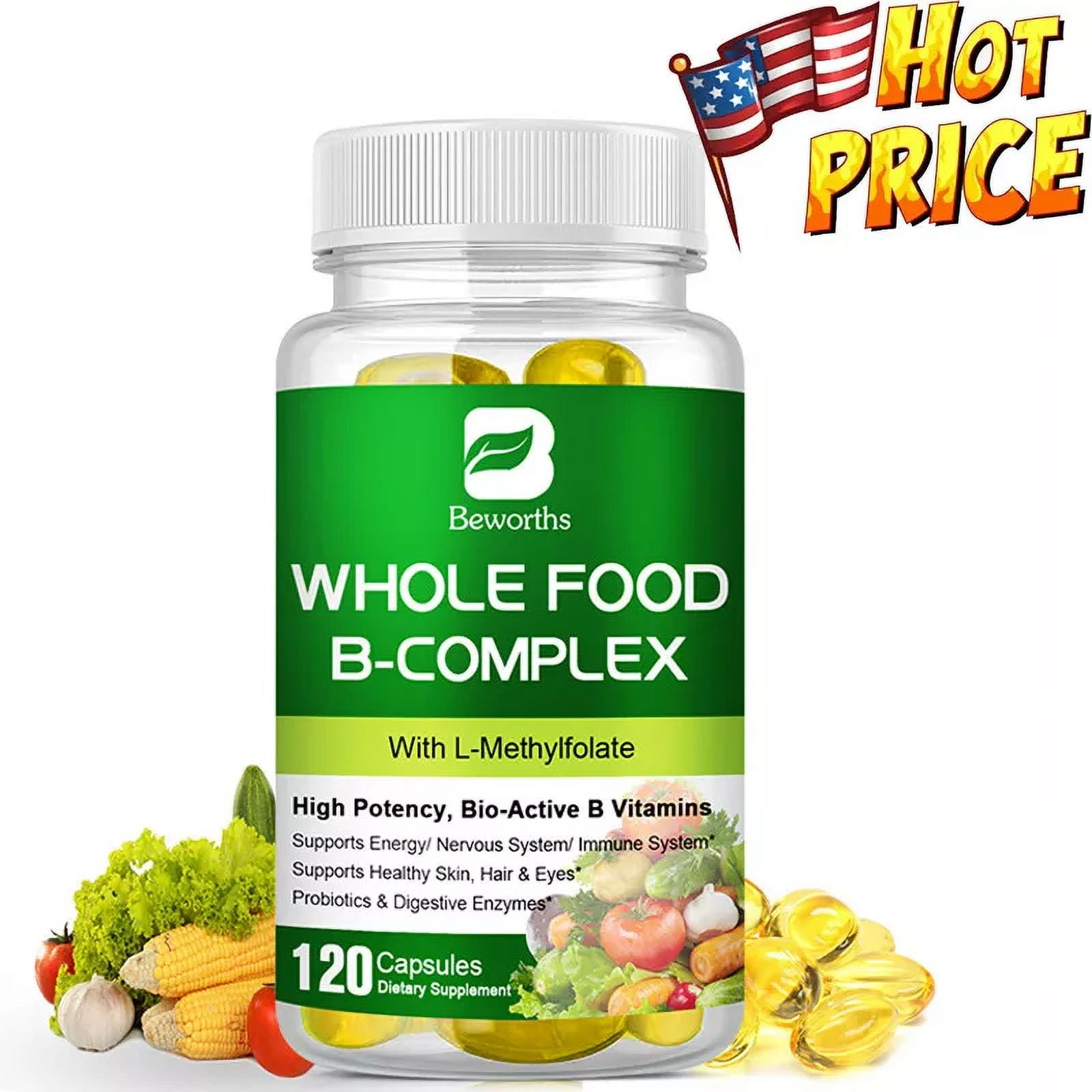 Wellvita Vitamin B Complex Super Vitamin B Supplement with B12, B6, B9 ...