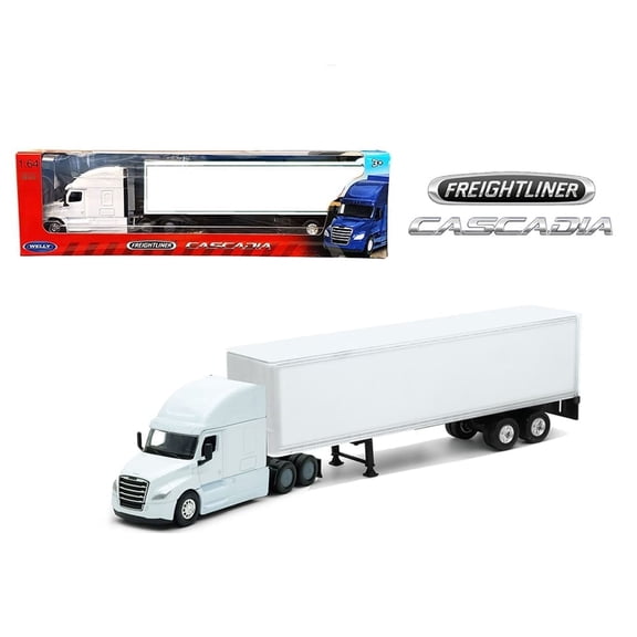 Welly 1:64 Freightliner Cascadia Tractor Trailer Plain White