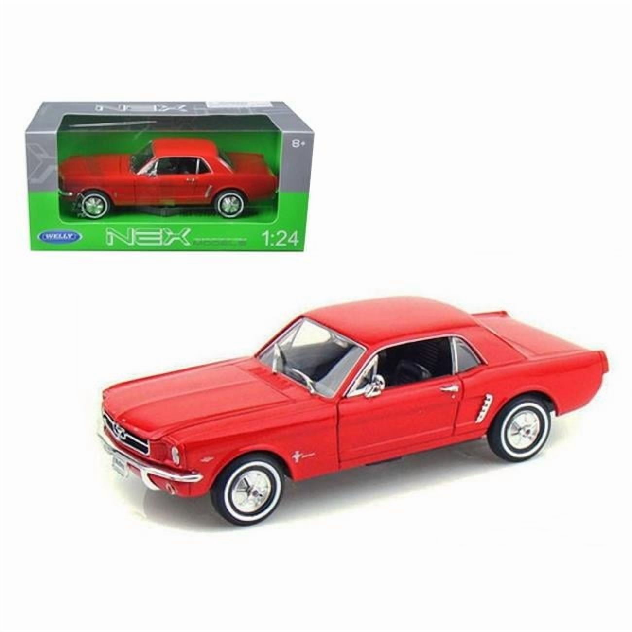 Welly 22451r 1964 1 2 Ford Mustang Hard Top Red 1-24 Diecast Car Model