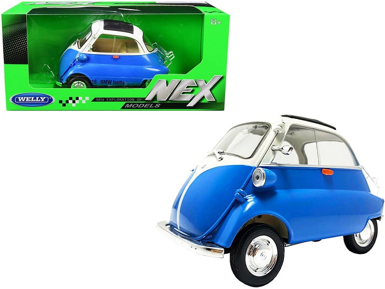 Welly 24096bl BMW Isetta Blue White NEX Models 1 by 18 Diecast