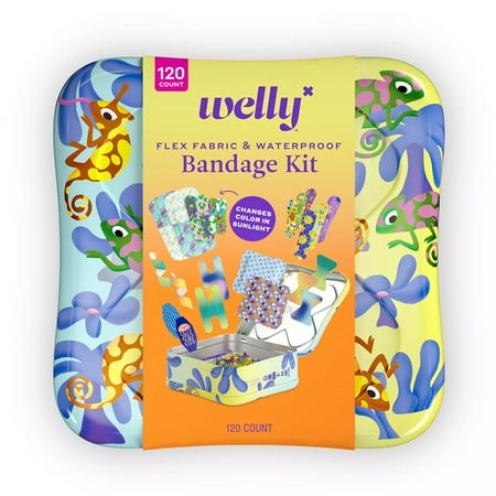 Welly Assorted Color Changing Bandage Kit, 120 Count