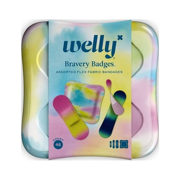Welly Bandages | Adhesive Flexible Fabric Bravery Badges (Pack of 12)