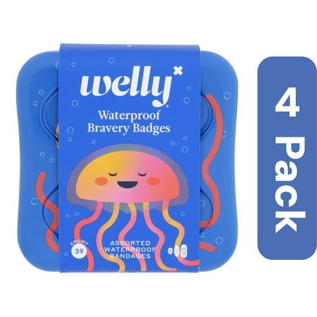 Welly Bandages Waterproof Jellyfish 39 Count (Pack Of 4)