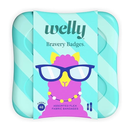 Welly Bravery Badges Assorted Kids Peculiar Pets Fabric Bandages, 48 Ea