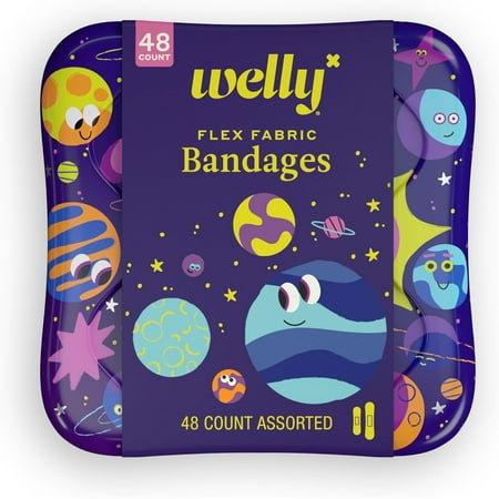 Welly Bravery Badges Space Designs bandages, 48 Ea, 6 Pack