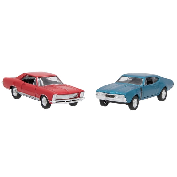 Welly Nex Models Twin Pack Red 1965 Buick Riviera & Blue 1968 Oldsmobile