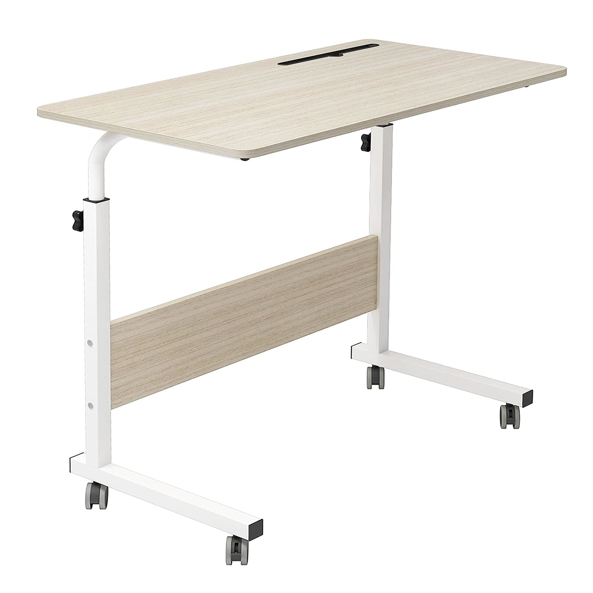 Wellynap Indoor Modern Adjustable Wood End Table, Brown - Walmart.com