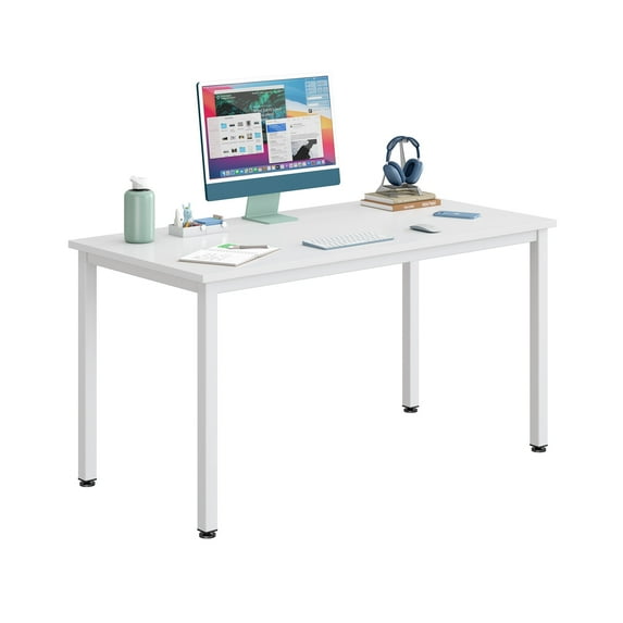 Wellynap 55.1" Computer Desk, Multi-Fuctional Table, Home Office Workstation - White