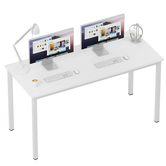 Wellynap Computer Desk, 63" Multi-Fuctional Desk, Home Office Workstation - White