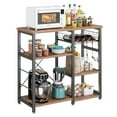 thumbnail image 1 of Wellynap Kitchen Baker's Rack, Coffee Bar Cabinet, Microwave Stand 3-Tier Bakers Racks for Kitchens with Storage, Vintage Brown, 1 of 10
