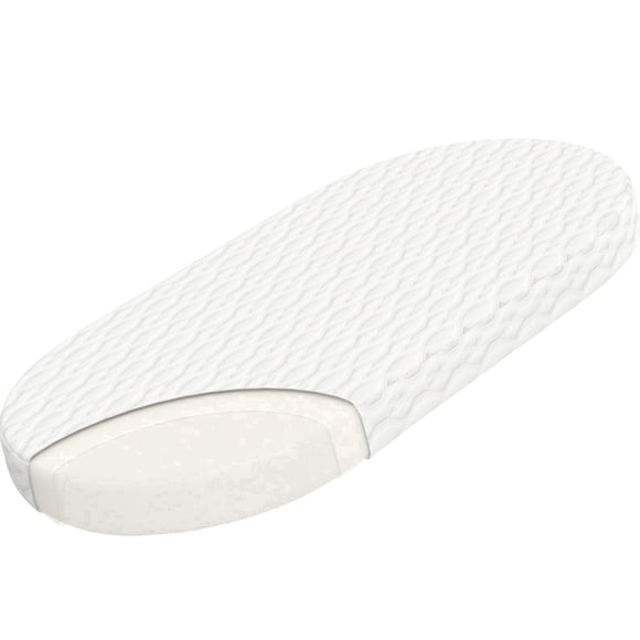 Wellzee Baby Crib Mattress Oval 30"x15", Firm Flat Sleeping Surface, Breathable & Washable Cover, Standard Size Infant Mattress