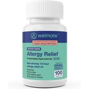 Welmate Antihistamine Allergy Medicine - Fexofenadine Hydrochloride 60mg- 100 Tablets