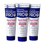 Welmedix HomeCare Pro Rapid Relief Diaper Rash Cream with Zinc Oxide, Skin Protectant for Adults & Babies with Fragile Skin - 4 oz Tube 3 Pack