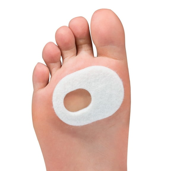 Welnove 42pcs Callus Pad with Water-Resistant Self-Stick Adhesive, Protects Foot, Heel and Toes from Rubbing and Friction,Oval Shape Design,Reduce Pressure and Friction from Shoes Rubbing-White