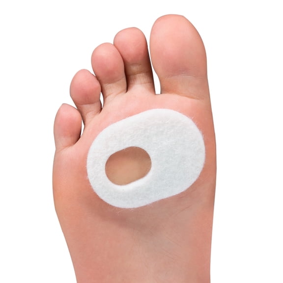 Welnove 42pcs Callus Pad with Water-Resistant Self-Stick Adhesive, Protects Foot, Heel and Toes from Rubbing and Friction,Oval Shape Design,Reduce Pressure and Friction from Shoes Rubbing-White