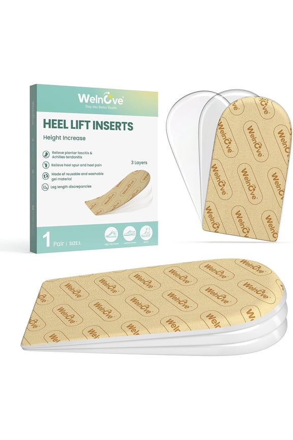 Adjustable Heel Lifts - 3 Layers for Uneven Legs & Leg Length Discrepancy, Size S