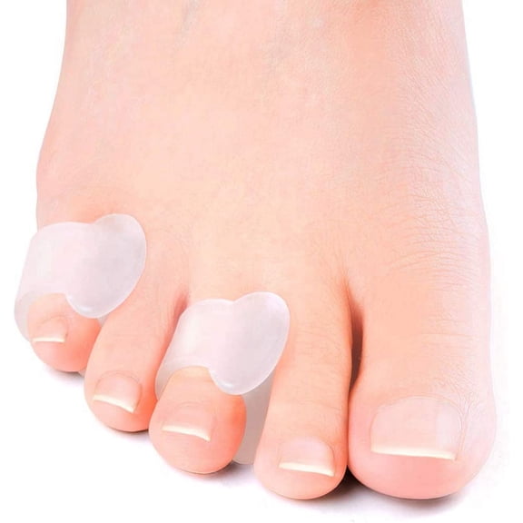 Welnove Gel Pinky Toe Separators - 12 Pack Little Toe Cushions & Small Toe Sleeves for Preventing Rubbing & Reducing Pressure, Transparent