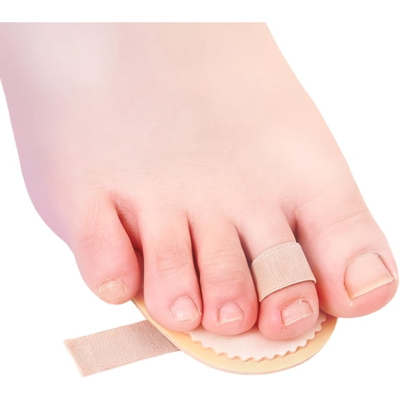 Welnove Hammer Toe Straightener & Corrector - 2 Pack Toe Splints for Claw, Mallet, Contracted & Curled Toes, 1 Hole Design