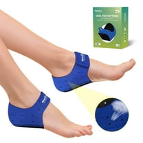 Welnove Heel Protector Cups Inserts Plantar Fasciitis Relief Heel Support Cushion Heel Spur Achilles Pain,Blue,Small Size