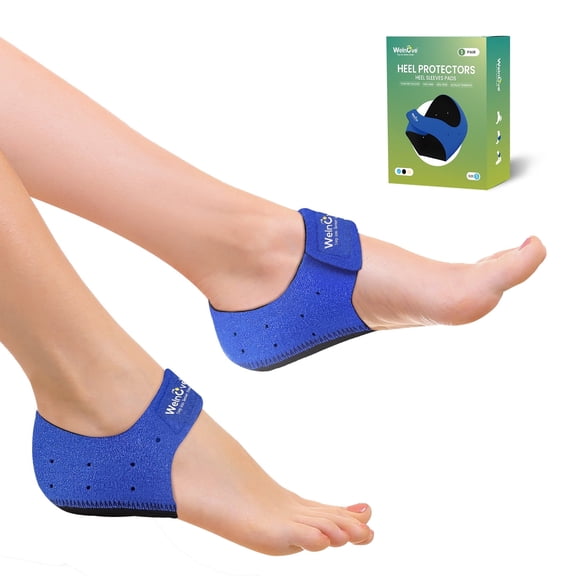 Welnove Heel Protector Cups for Women Shoes - Heel Inserts Pads for Plantar Fasciitis Relief, Heel Support Cushion for Heel Pain Heel Spur Achilles Tendinitis Dry Cracked Heels(W 4.5-9 / M 5-8)