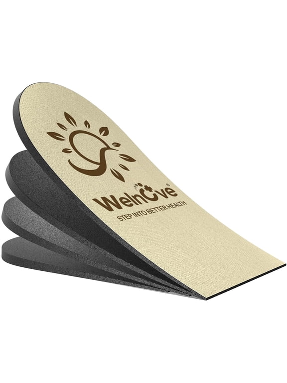 Orthopedic Heel Lift for Women Shoes, (for One Foot) 4 Layers Adjustable Shoe Lifts for Uneven Legs Leg Length Discrepancy -Increasing 1/4" 1/2" 3/4" 1 Inch - Size M