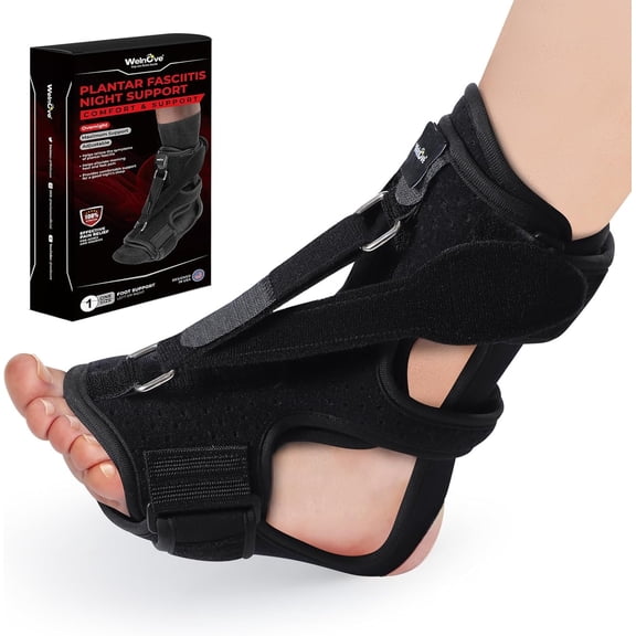 Welnove Plantar Fasciitis Splint, Day & Night Relief for Foot Drop, Achilles Tendonitis & Ankle Pain, medium