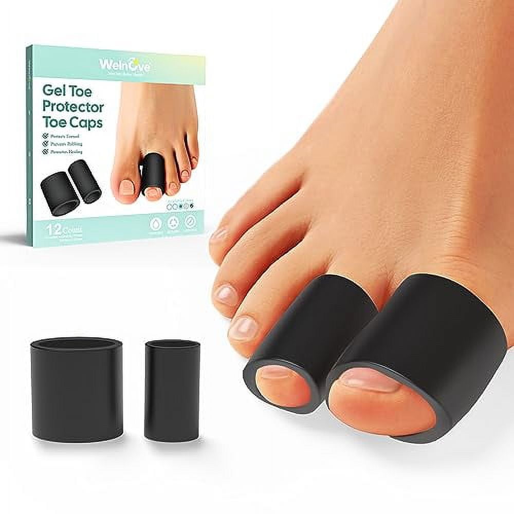 Welnove Toe Protectors â€“ 12Pack Silicone Toe Sleeve Toe Covers for