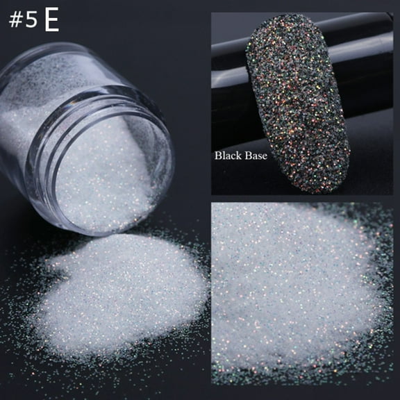 Weloille 1 Box Nail Glitter Dipping Powder Shiny Pigment Sugar Nail Art Sequins