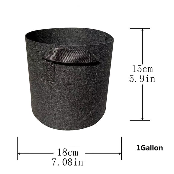 Weloille 1 Gallon Plant Grow Bags, Thickened Nonwoven Fabric Pots with Handles, Vegetable Planter Bags Containers, Cloth Planters for Garden
