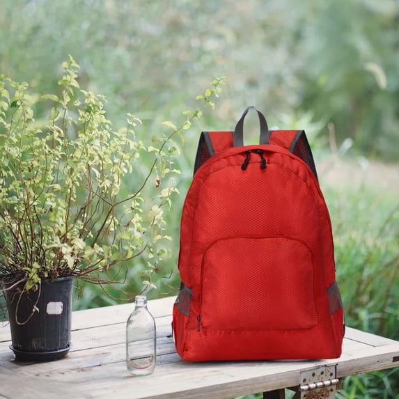 Weloille 1 Piece Foldable Backpack, Large Capacity Lightweight Water Resistant Travel Backpack, Breathable Adjustable Straps Rucksack, For Outdoor, Travel, Daily Use