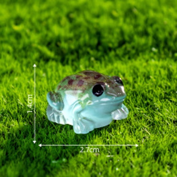 Weloille 1 Piece Glow-in-The-Dark Frog Decor, Luminous Toad Micro Landscape Ornament, Creative Moss Garden Figurine, Decor for Fairy Garden Potted Plant Bonsai Terrarium