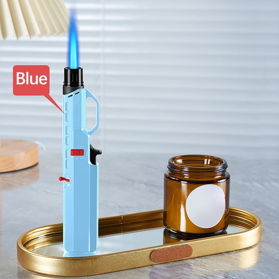 Weloille 1 Piece Refillable Butane Lighter, Pocket-Sized Portable Gas Lighter, Stable Flame Regular Lighter for Cigarette, Candle, Incense and Daily Household Use