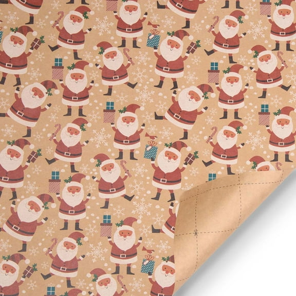 Weloille 100*44cm Christmas Wrapping Paper Christmas Elements Series Single Sided Wrapping Paper Pattern