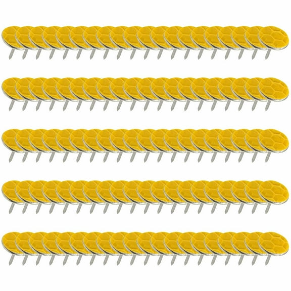 Weloille 100Pcs Outdoor Reflective Flat Head Nails at Night Multi-specification Five-color Optional Round Nails Fixed by Field Night Marks