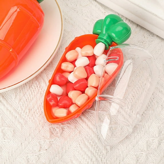 Weloille 10Pcs Carrot Clear Boxes for Favors Empty Easter Eggs Easter Party Hanging Ornaments Artificial Food Prop Easter Gift Boxes Candy Holders Candy Box Plastic Storage