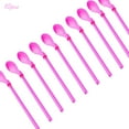 thumbnail image 1 of Weloille 10Pcs Long Handle Spoon 9.3in Coffee Stirring Spoons Reusable Cute Plastic Spoons Mixing Iced Tea Spoons for Ice Cream Sundae Latte Chocolate Cocktail, Dishwasher Safe, 1 of 6