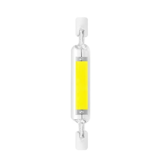 Weloille 10W Dimmable R7s LED Glass Tube Bulb, COB Ceramic Core, 78mm/118mm Options, 110V Super Bright Linear Light for Home/Commercial Use