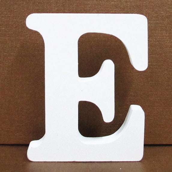 Weloille 10cm Wooden Letters, Wooden Alphabet Wall Letter for Wall Decor Decorative - Wood Crafts Standing Letters Slices Sign Board Decoration for Party Decor DIY Craft (Letter E)