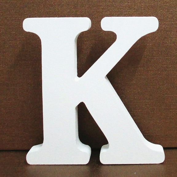Weloille 10cm Wooden Letters, Wooden Alphabet Wall Letter for Wall Decor Decorative - Wood Crafts Standing Letters Slices Sign Board Decoration for Party Decor DIY Craft (Letter K)