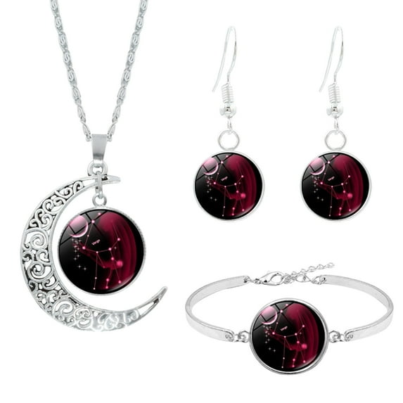 Weloille 12 Constellation Necklace Earring Bracele GiftS For Wife Girlfriend Mom Present For Women Gift