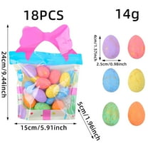 Weloille 18Pcs Mini Easter Decorations Eggs Unique Spotted Mini Foam Eggs for Festival Celebration Supplies Colorful Ornaments