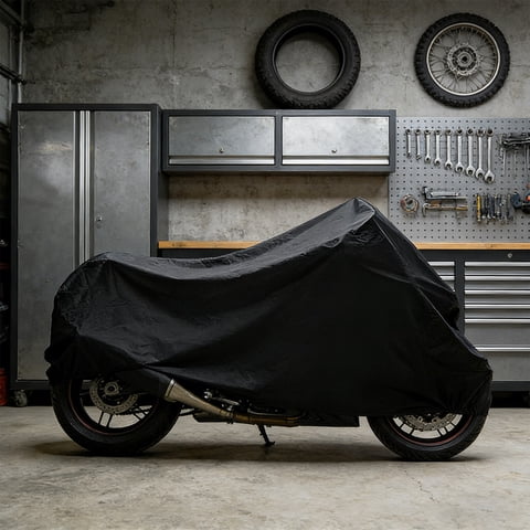 Weloille 1Pc Bicycle Motorcycle Universal Cover, PEVA Waterproof UV-Resistant Protector, Windproof Dustproof Full Coverage Cover for Outdoor Indoor Vehicle Parking and Long-Term Storage
