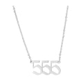 thumbnail image 1 of Weloille 1Pcs Angel Number Necklace Pendant Golden/Silver Plated Stainless Steel Necklace Jewelry Suitable for Women, 1 of 1