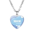 thumbnail image 1 of Weloille 1Pcs Heart Pendant Necklace Engraved with MOM Mother Plot Gift Love Accessories, 1 of 3