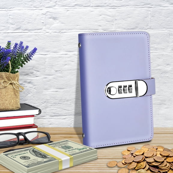 Weloille 2025 Cash Saving Book 50 Pages Hold 100 Banknotes, Thickened Budget Organizer, Transparent Slot Money Notebook for Home Budgeting & Cash Envelope SyStalk
