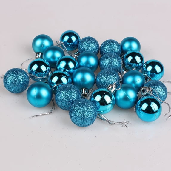 Weloille 24Pcs Christmas Balls, 3cm/1.2" Christmas Baubles Christmas Tree Reusable Christmas Balls Ornaments Shatterproof Xmas Baubles Hanging Decoration Tree Pendants for Home Party